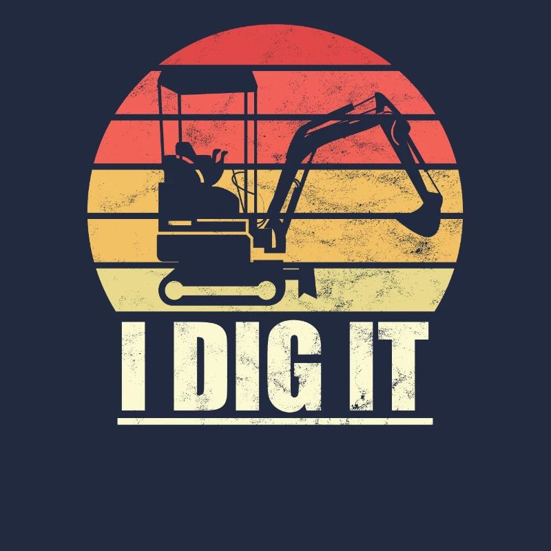 Retro Bagger Spruch Baggerfahrer Baustelle