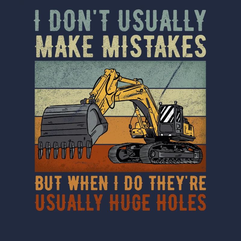 Retro Bagger Spruch Baggerfahrer Baustelle