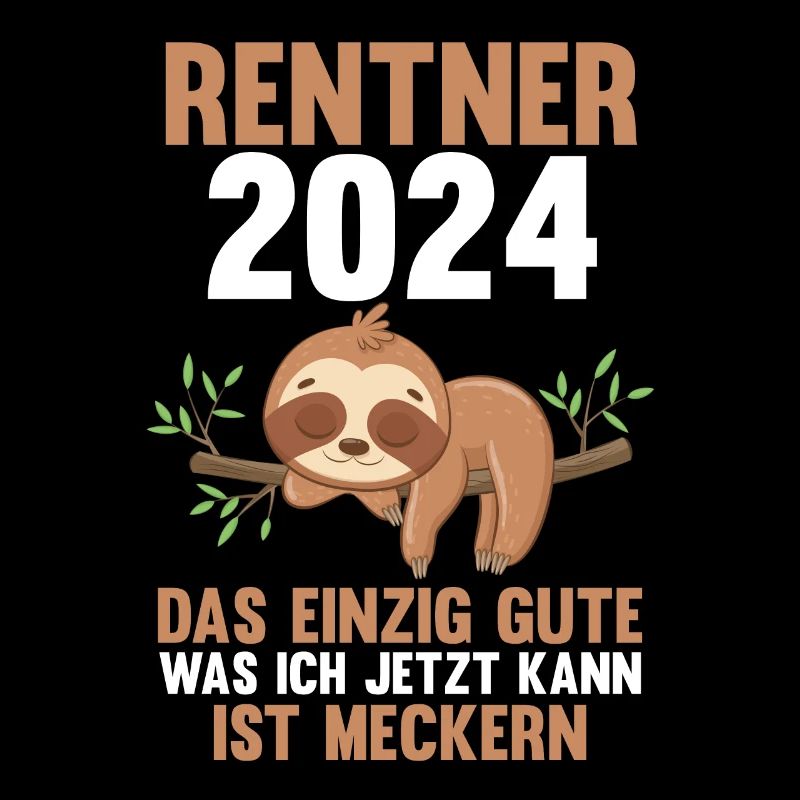 Rentner 2024 Faultier Rentner Geschenk