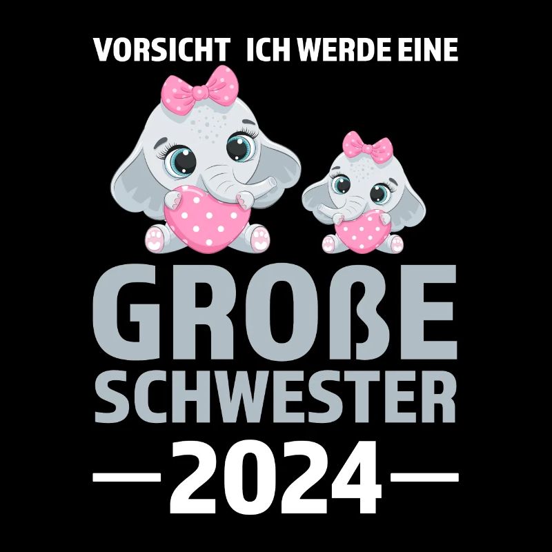 Große Schwester 2024 Elefant Geschwister Geschenk