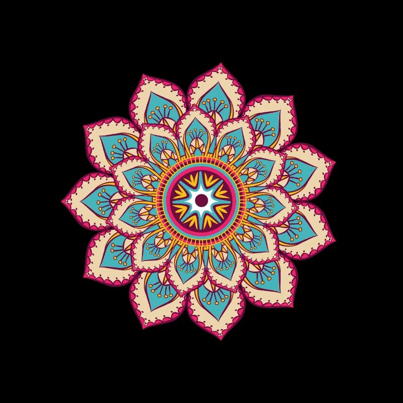 Circle mandala icon flower Cool shape sign