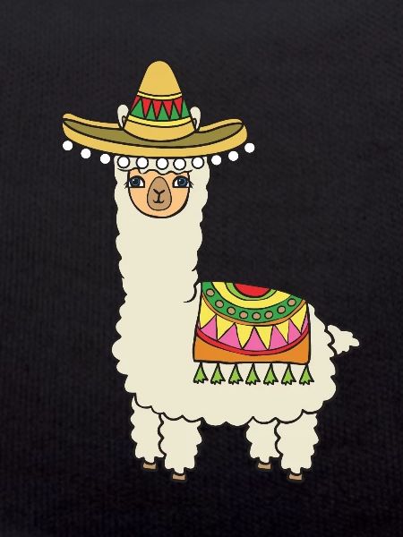 Alpaca with a hat.