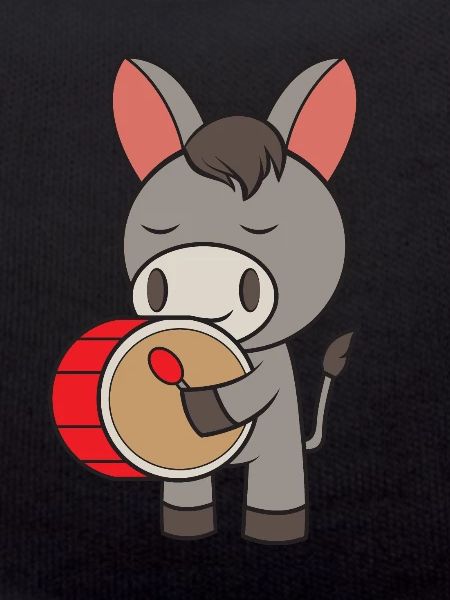 Donkey with drum