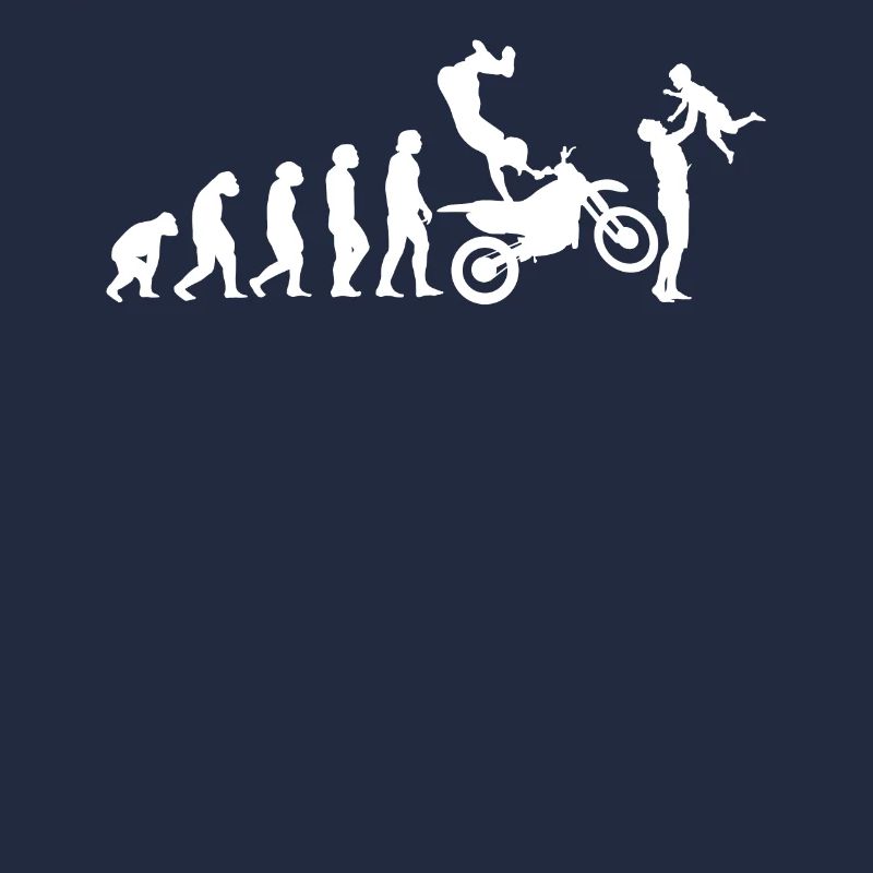 Biker Evolution Papa Motorradfahrer Motorrad Cross