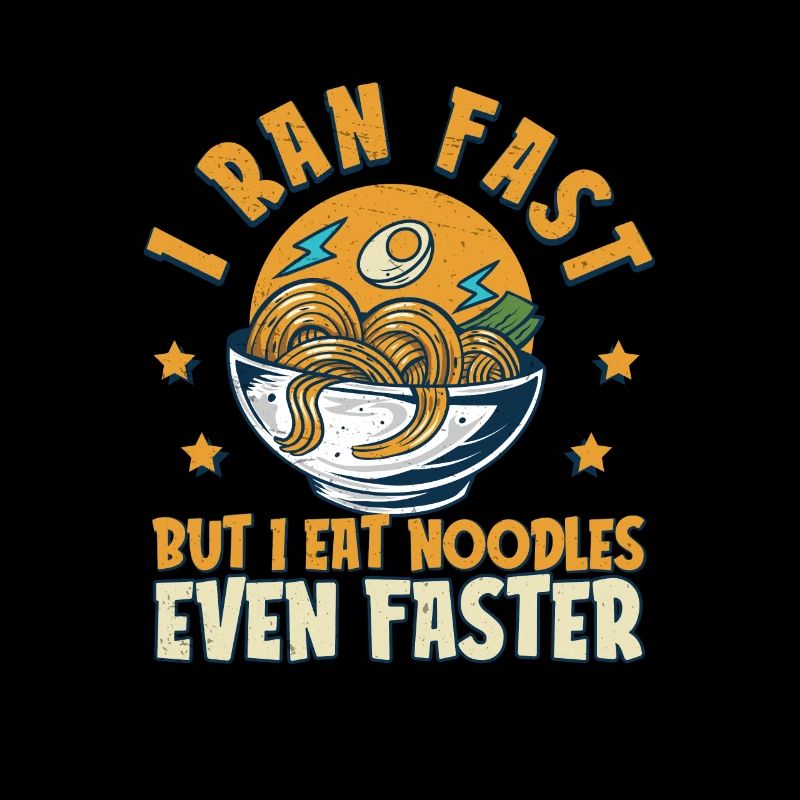 Je cours Fast Eat Noodles encore plus vite Funny