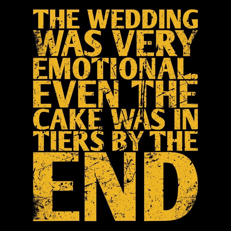 Le mariage était très émouvant, même le gâteau