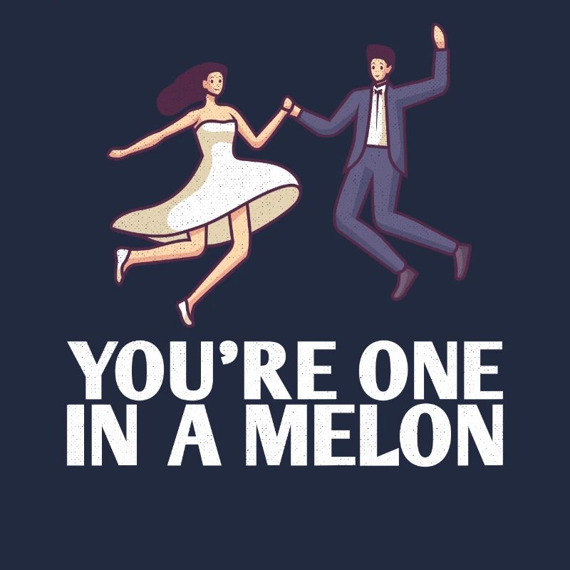 Ils ne font qu’un dans un design de mariage melon pour le