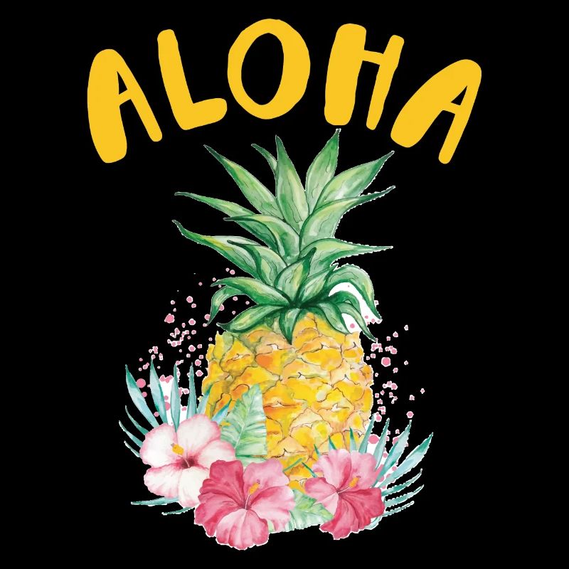 Aloha pineapple flower design For beach lovers