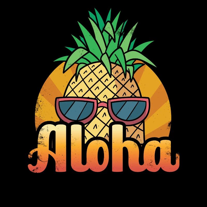 Aloha ananas coucher de soleil design Pour