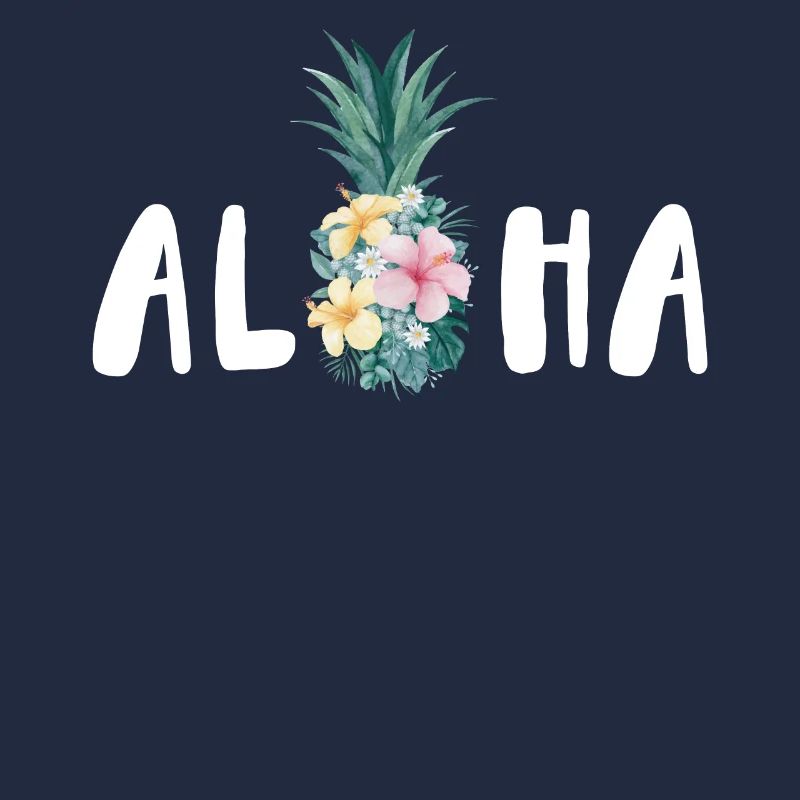 Aloha Pineapple Flower Design For Beach Lovers