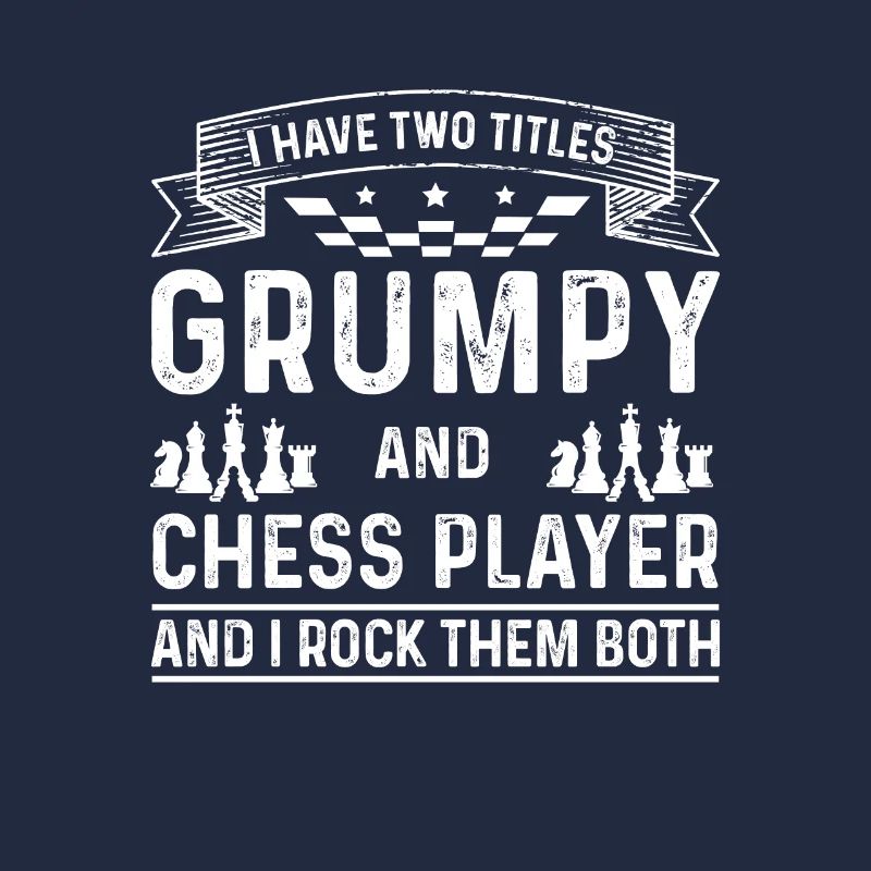 Old Man Playing Chess Brettspiel For A Grumpy