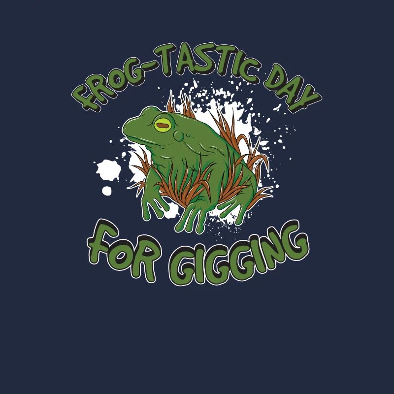 Frog-Tastic Day For Gigging Funny Grenouille