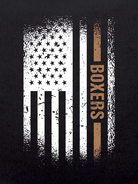 Boxer Us Flag