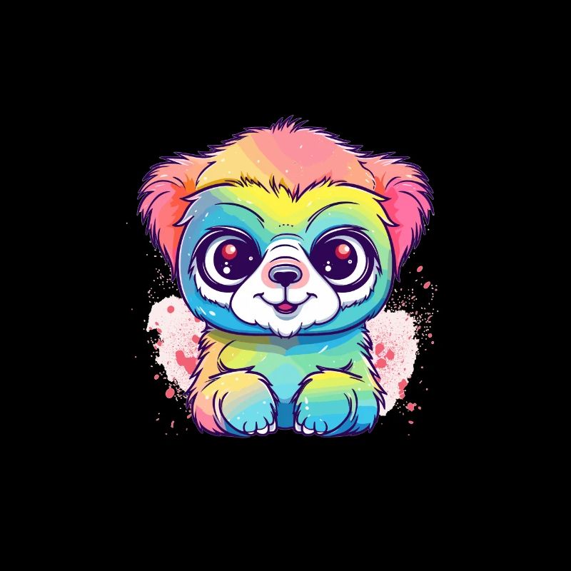 Mignon Anime Style Gibbon Kawaii