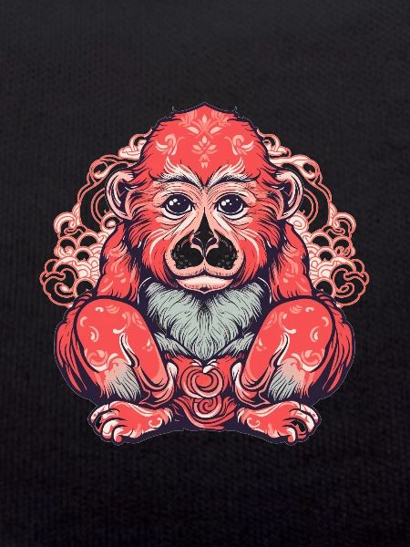 Mignon Anime Style Macaque Kawaii