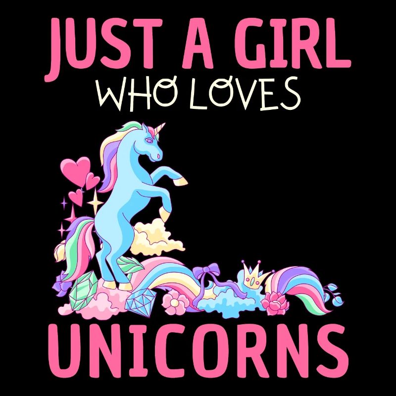 Nur Ein Mädchen, Das Einhörner Liebt.