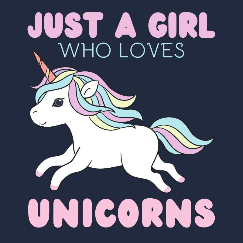 Nur Ein Mädchen, Das Einhörner Liebt.