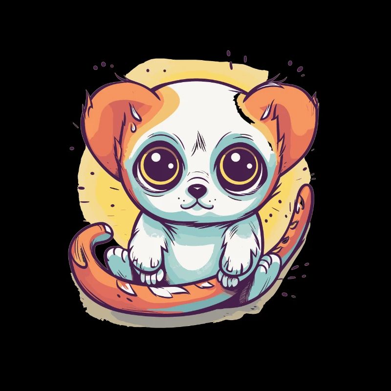 Netter Anime -Stil Langsam Loris Kawaii