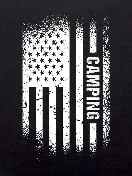 Camper Us Flag Camping
