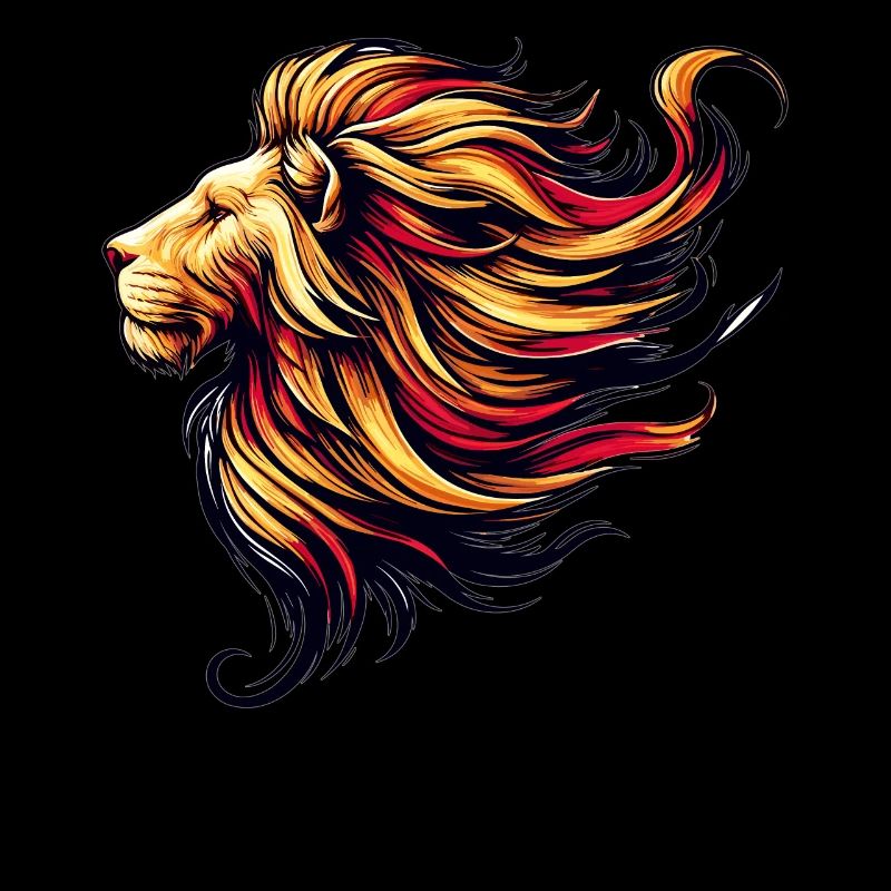 Leo with a dramatic mane