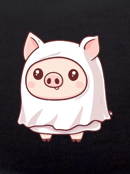 Schwein Halloween Comic Geist