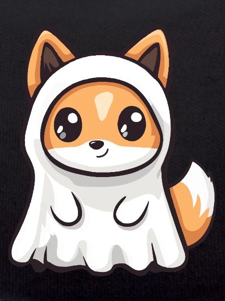 renard Halloween bande dessinée fantôme