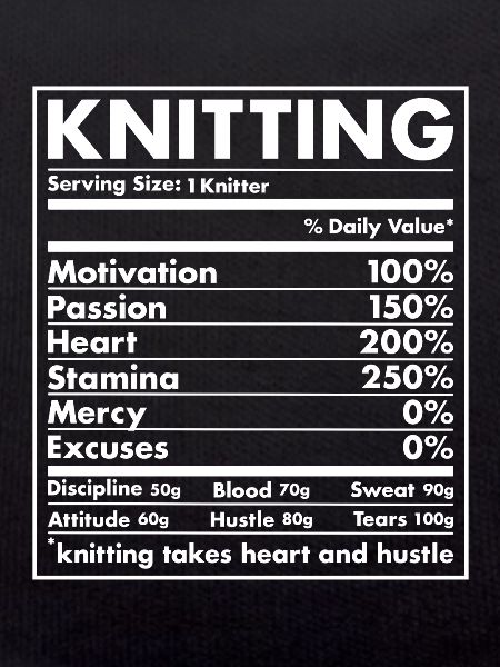 Knitter Nutrition Knitting