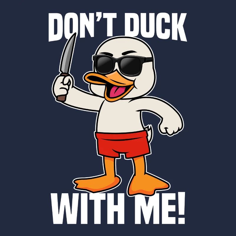 Ne vous esquivez pas avec moi ! Canard de dessin animé coquin