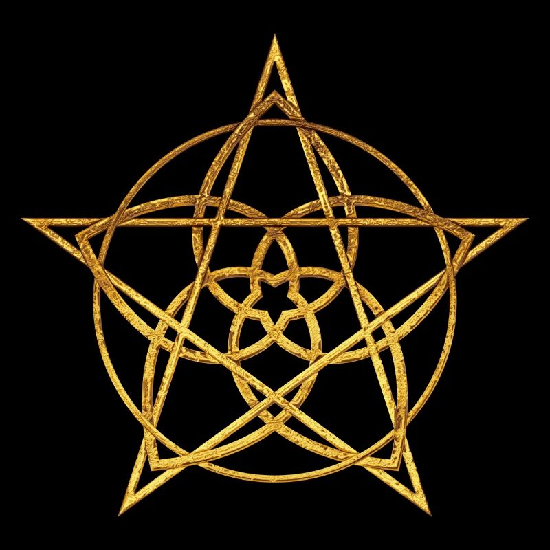 Venus Flower Pentacle gold