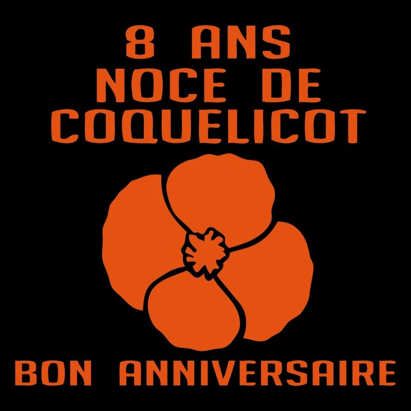 8 ans noce coquelicot