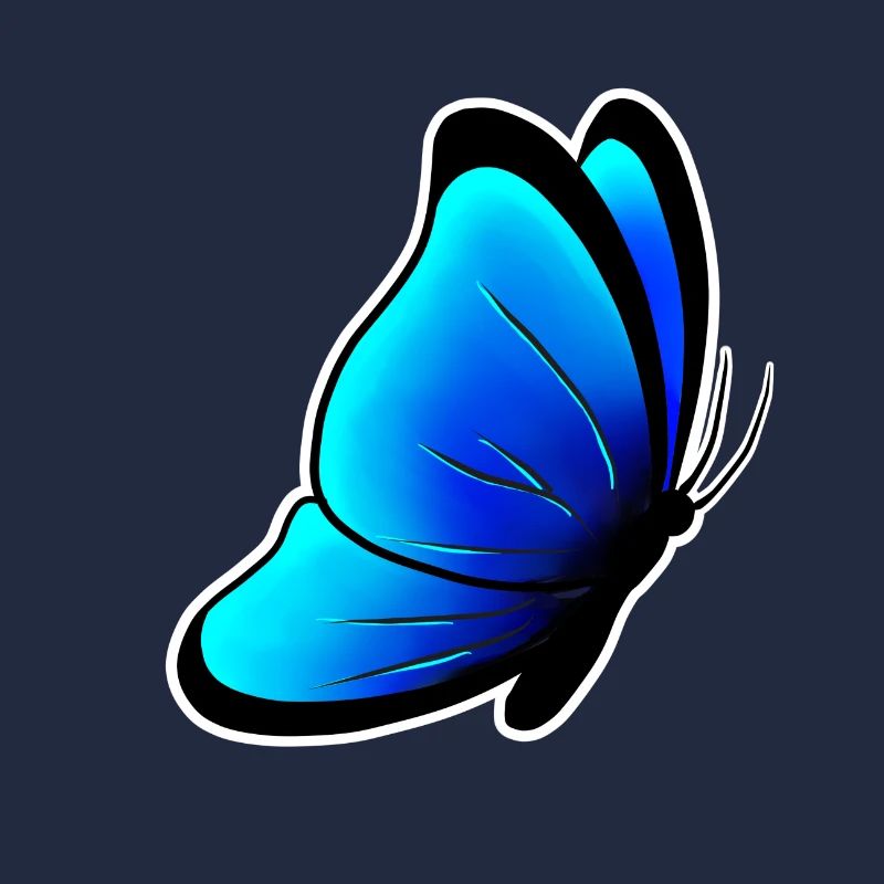 Blauer Schmetterling