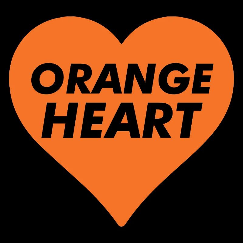 Orangefarbenes Herz