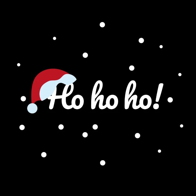 Hohoho ! Salutations du Père Noël avec des flocons de neige