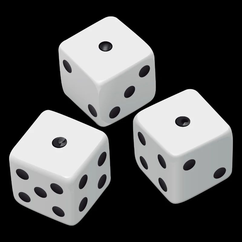 Dices Realistic - Trois Cubes Réalistes