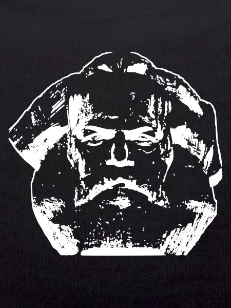 Karl Marx head white