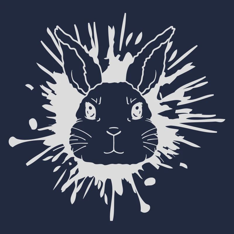Éclaboussures de lapin éclaboussures de couleur