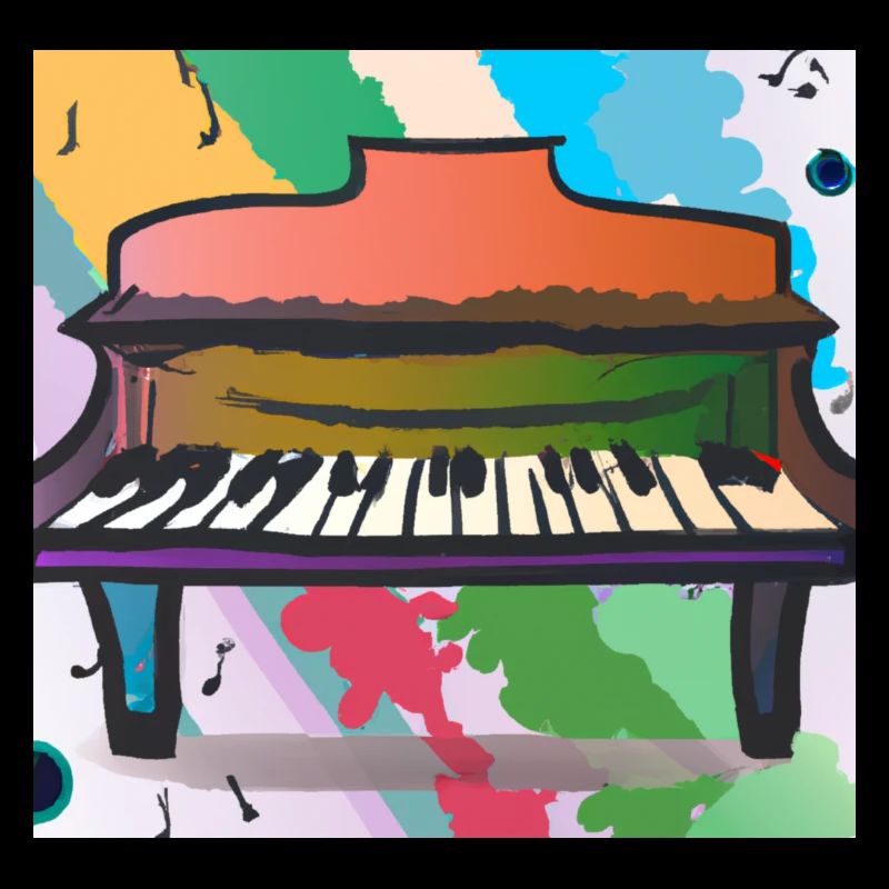Colourful piano