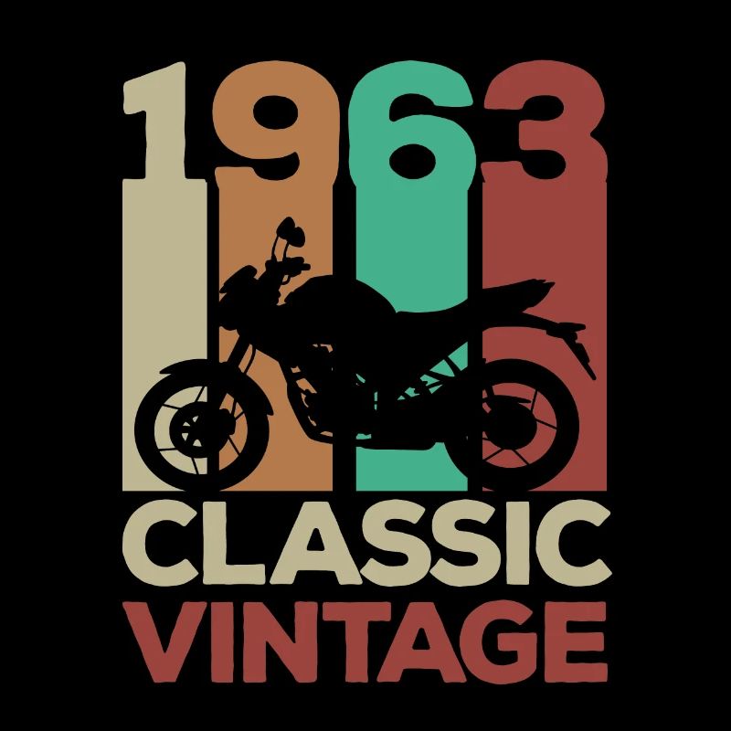 1963 60. Geburtstag Vintage Retro Biker