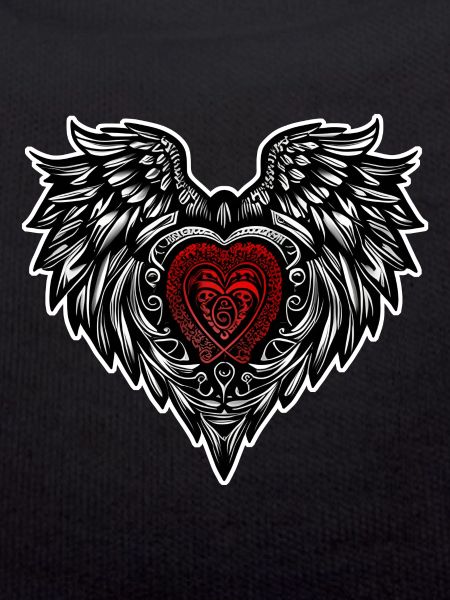 Angel wing heart