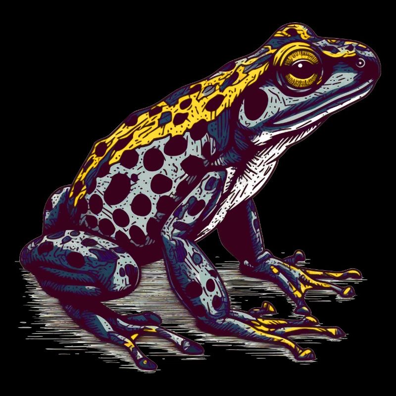 La grenouille empoisonnée vénéneuse vit sous les tropiques