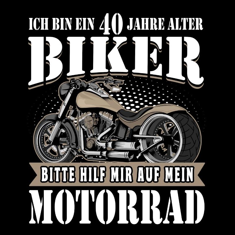 40 Geburtstag 1984 Motorradfahrer Motorrad