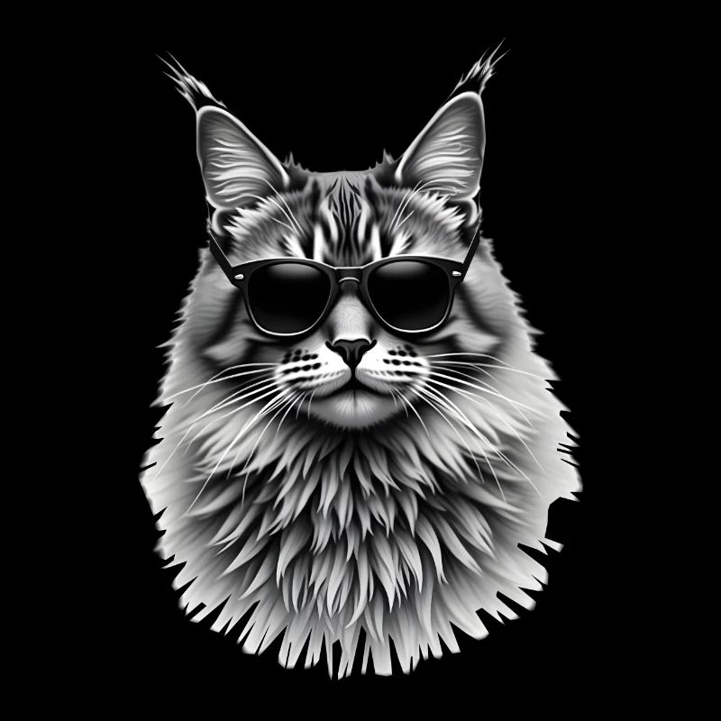 Main Coon Chat Lunettes de soleil Motif Animal Main Coon