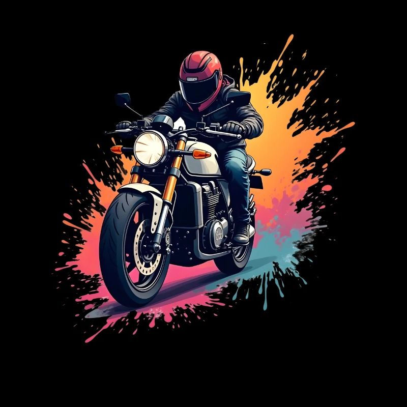 Motocross Design Kunst Wasserfarbe Splashes Bunt