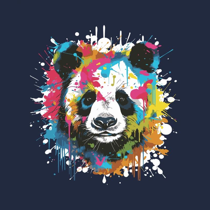 Panda Tier Pop Art Kopf