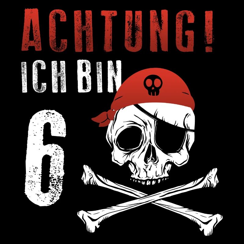 Ich bin 6 Jahre alt Pirat Geburtstagsgeschenk