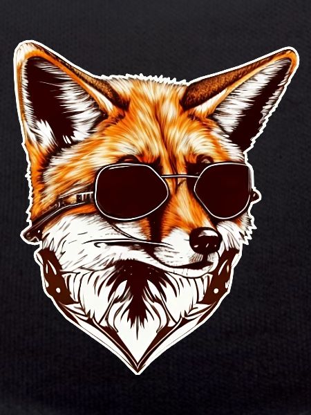 Fox cool with sunglasses