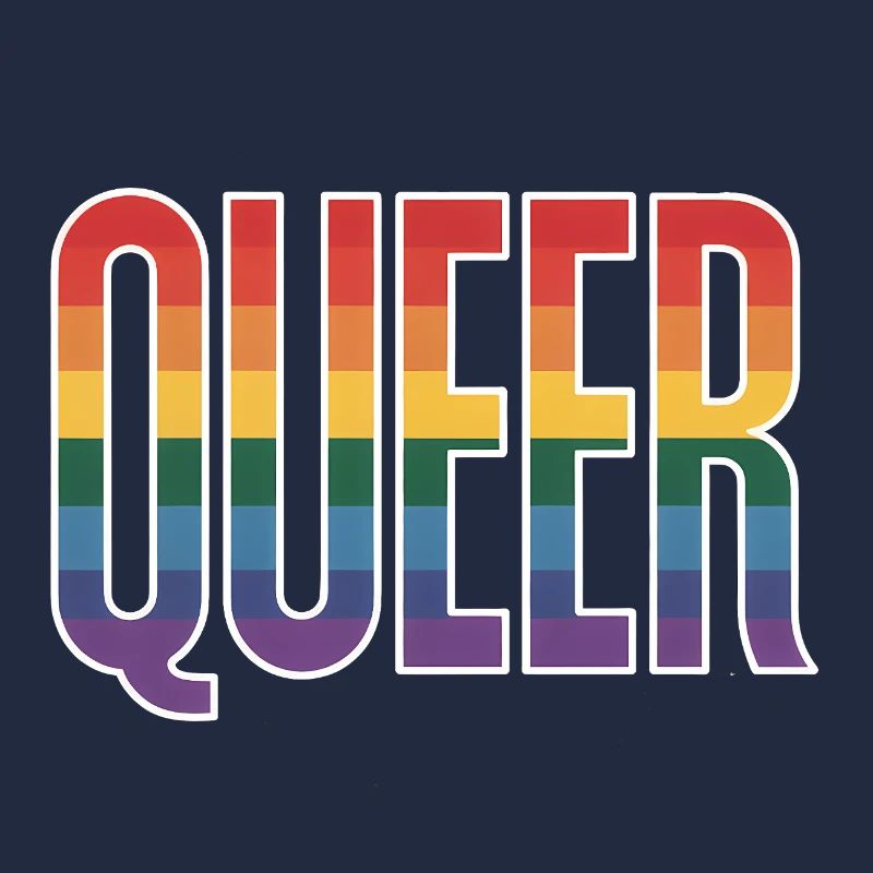 Queer - Cooles queeres Regenbogen Logo