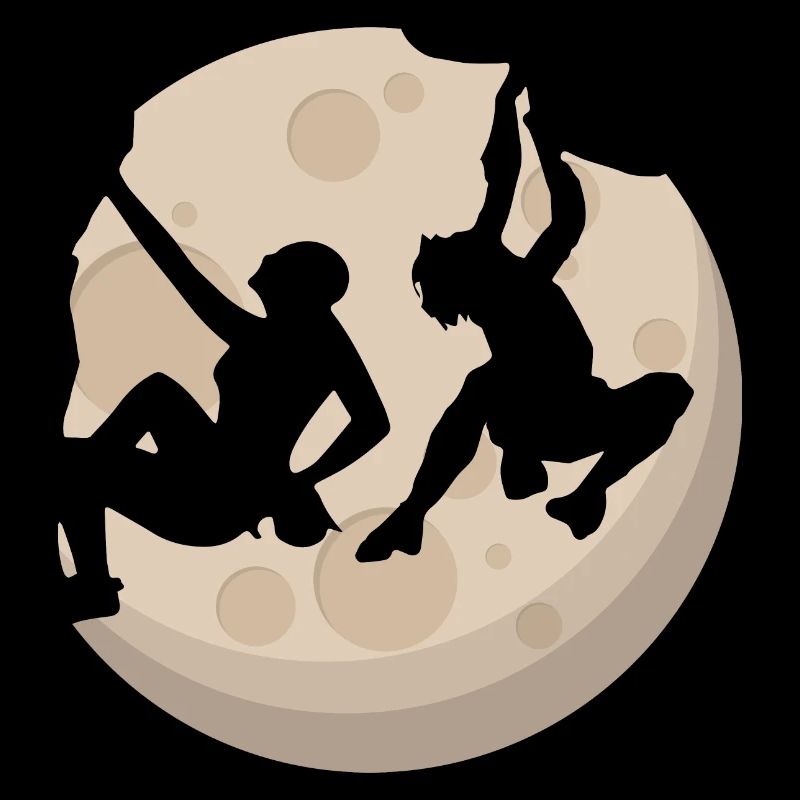 Escalade libre au clair de lune