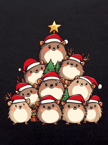 Igel Weihnachten Christbaum