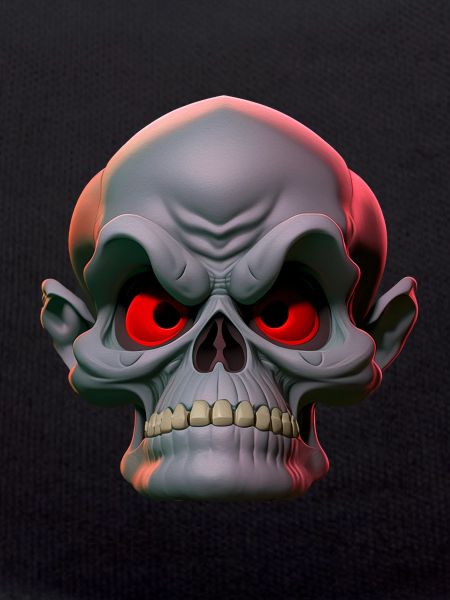 grumpy skull